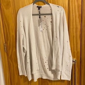 Distressed cardigan